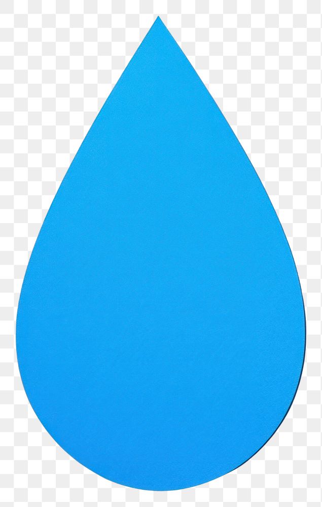 PNG Paper craft blue raindrop minimalist aesthetic triangle.