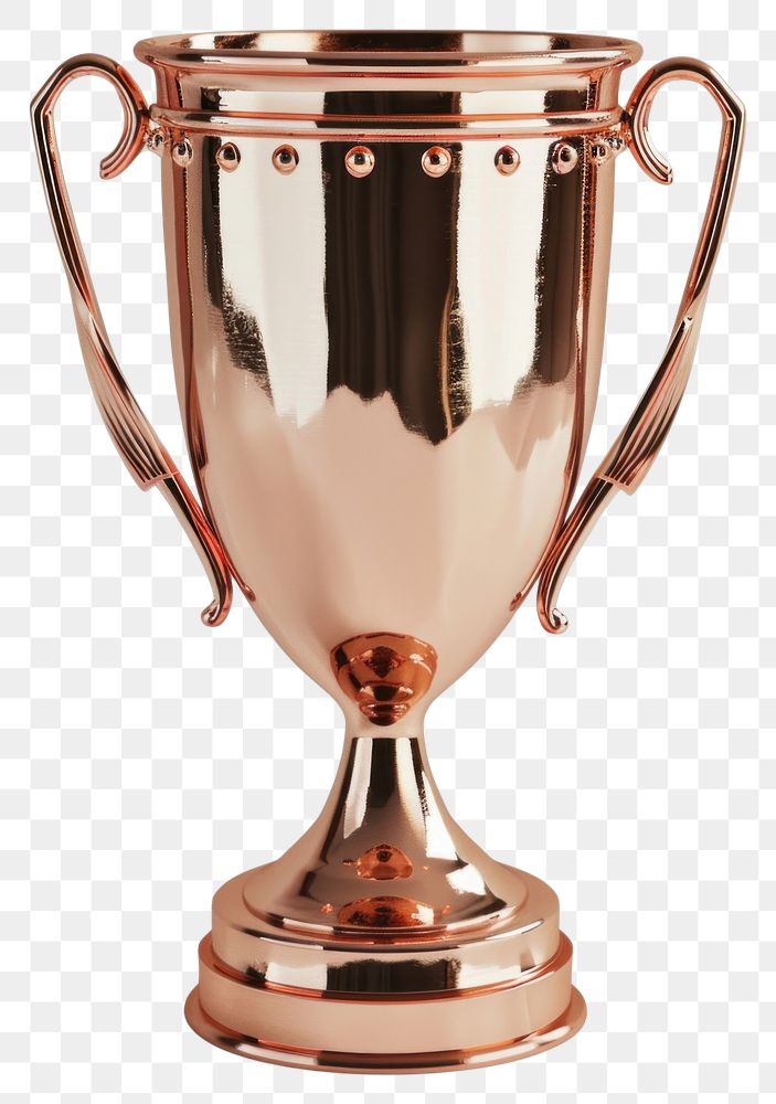 PNG Copper trophy cup illustration decorative.