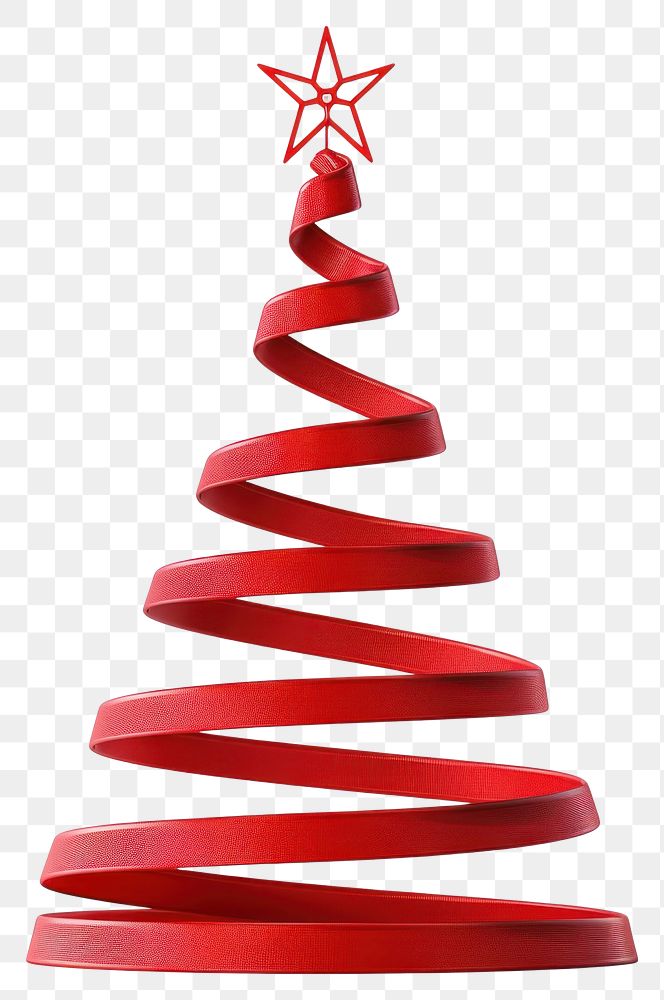 PNG Christmas tree made of red ribbon christmas abstract elegant.