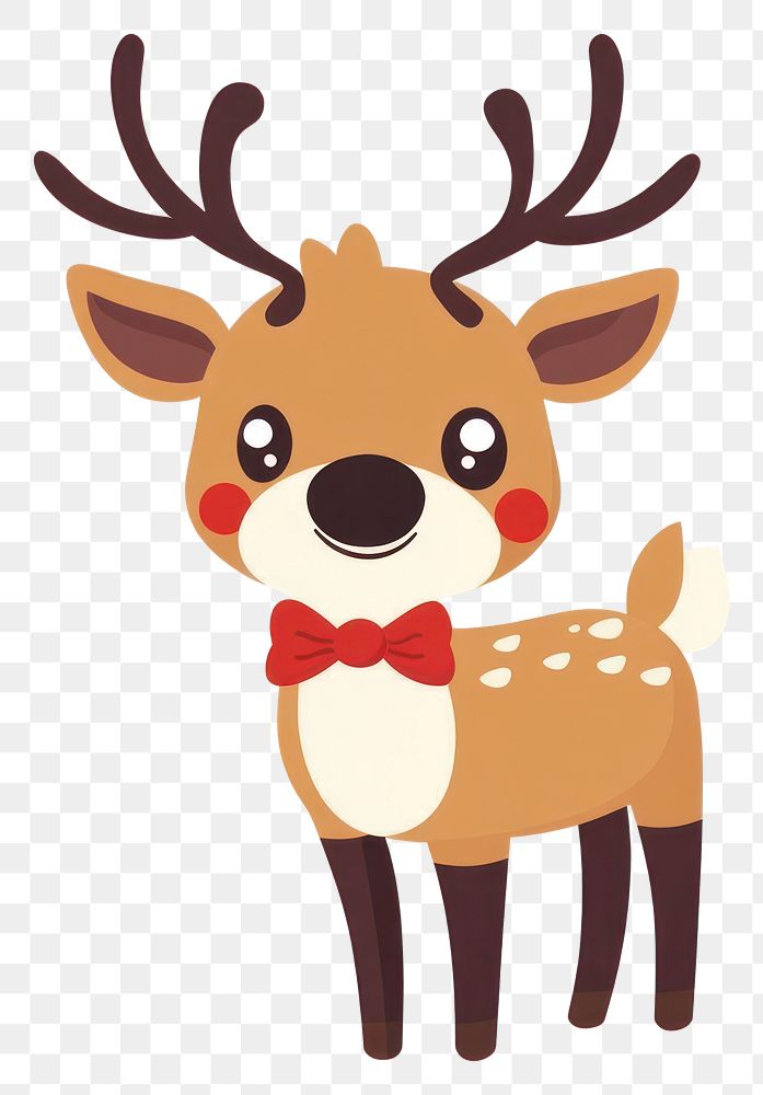 PNG Cute illustration of christmas Rudolph antlers animal cute.