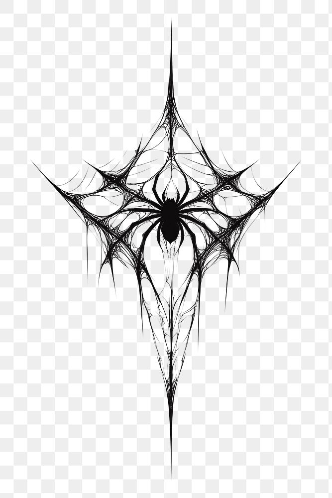 PNG Spider web design art illustrated.