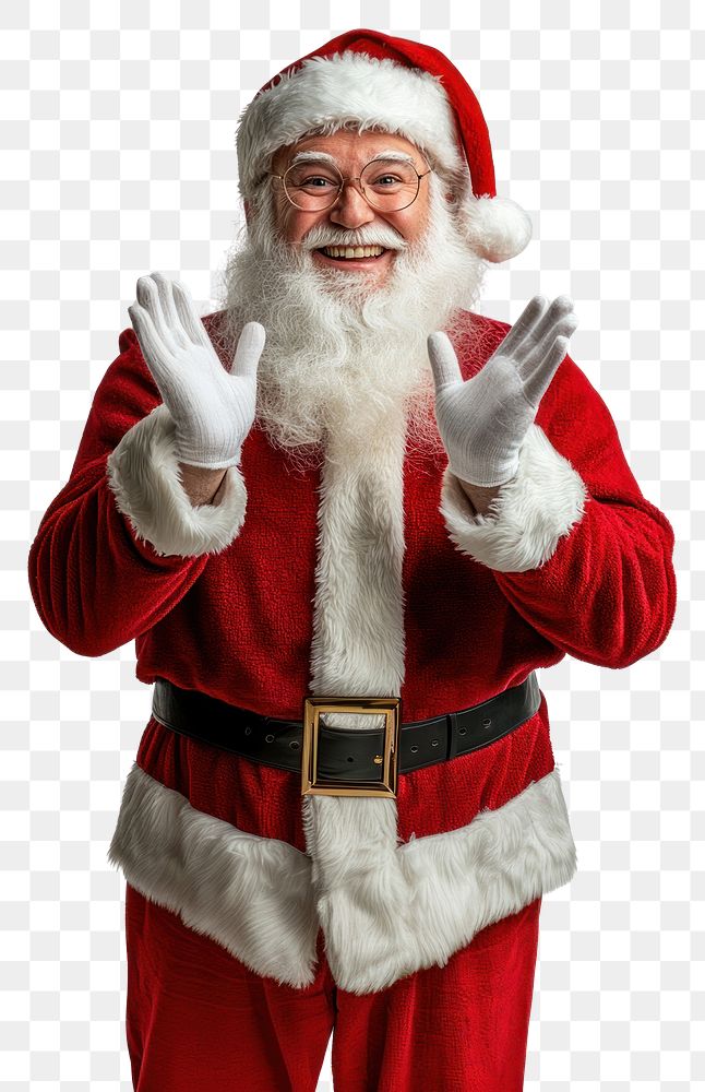 PNG Smiling Santa Claus christmas gloves santa.