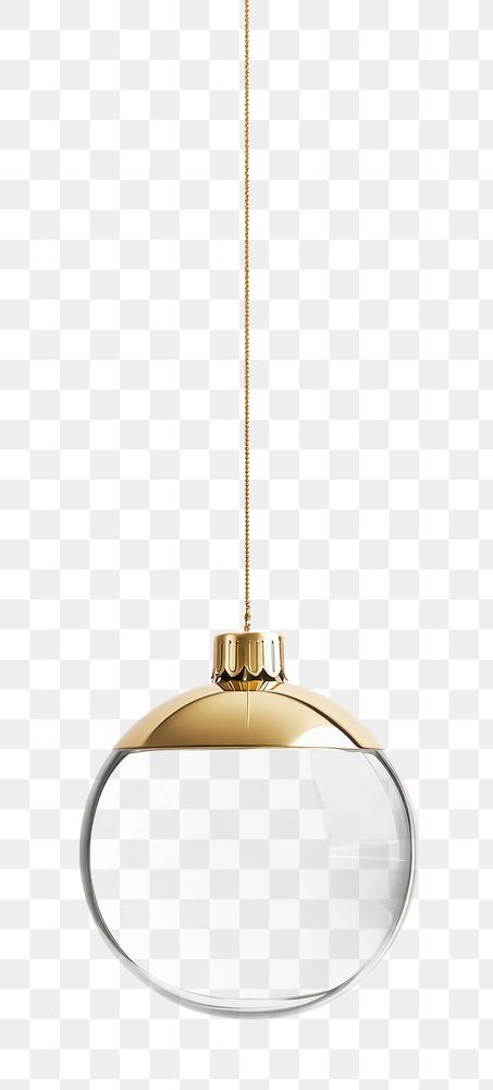 PNG Glass Hanging Sphere christmas hanging gold.