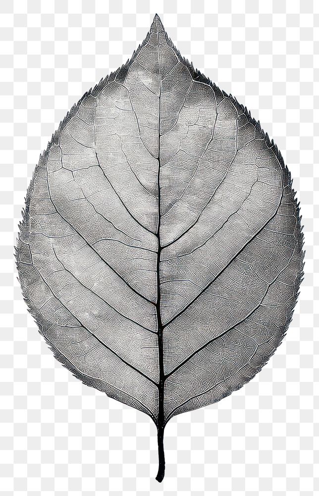 PNG Leaf retro photocopy stipple effect white illustration monochrome.