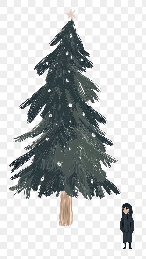 PNG Christmas tree illustration background minimalist.