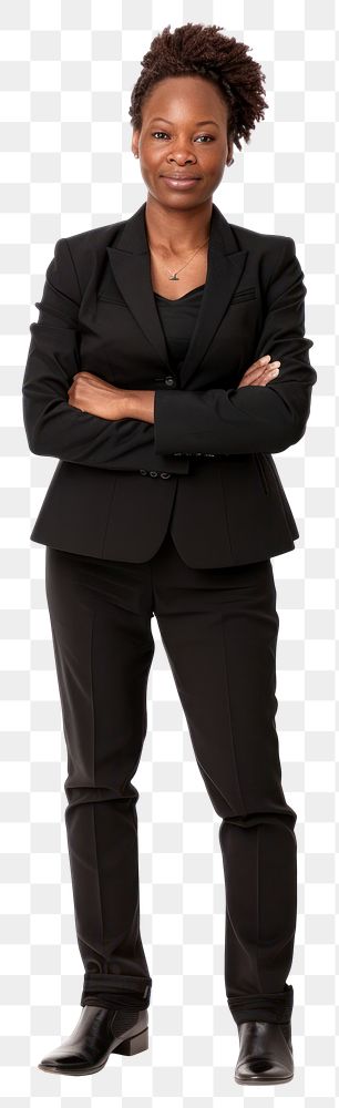 PNG Black businessman suit professional standing.