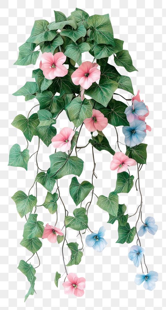 PNG Real flower ivy bushes flowers green vine.