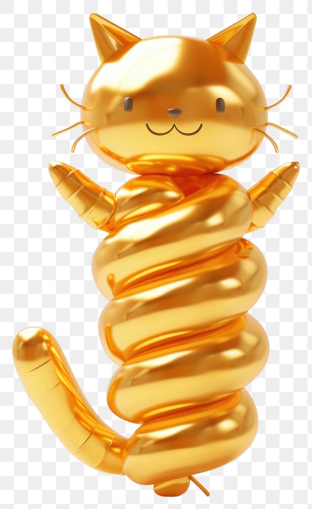 PNG Cute simple cat balloon twisted art inflatable sculpture.