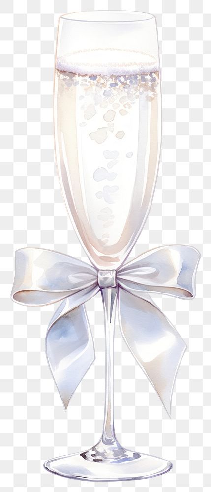 PNG Coquette champagne flute illustration beverage glass.