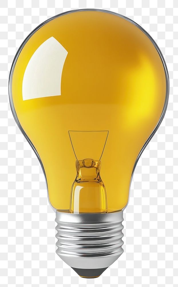 PNG Lightbulb icon yellow bright inspiration.