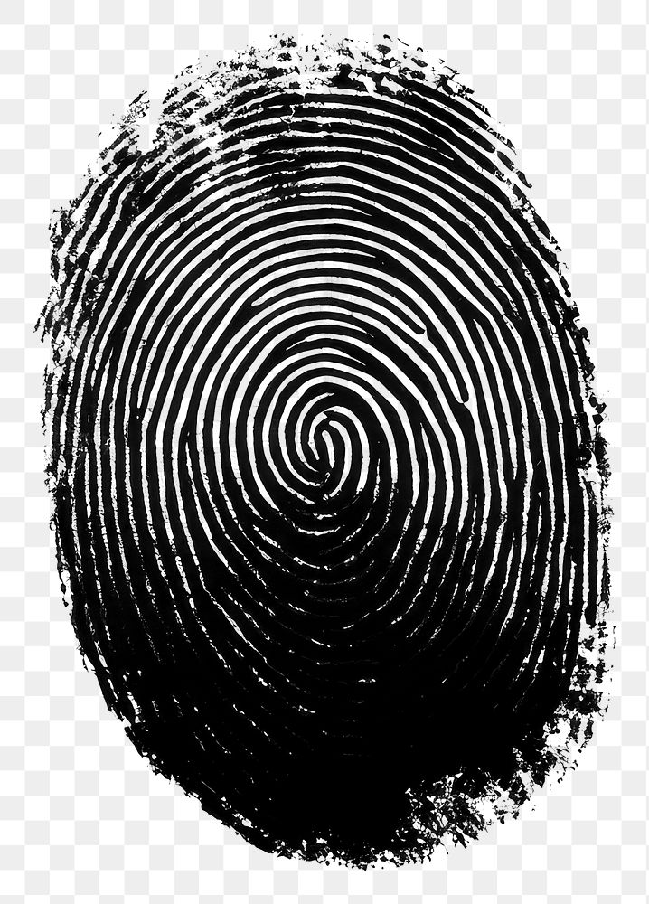 PNG Black ink fingerprint image background white verification.