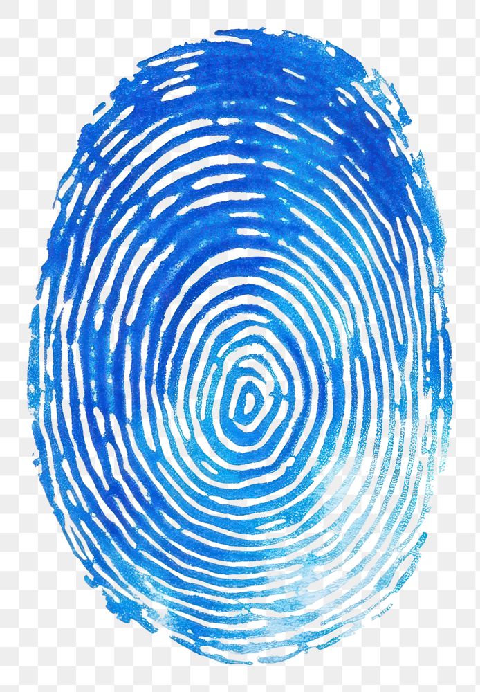 PNG Blue ink fingerprint image background white 