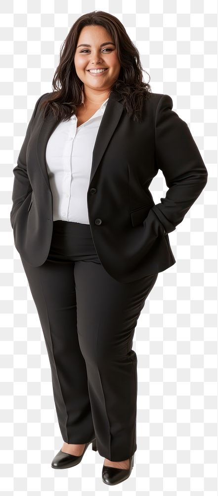 PNG Plus size businesswoman suit professional confidence.