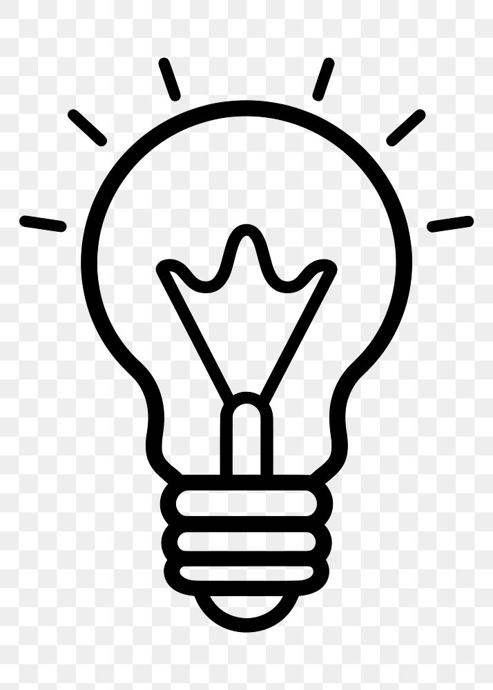 PNG Simple light bulb icon lightbulb white electricity.