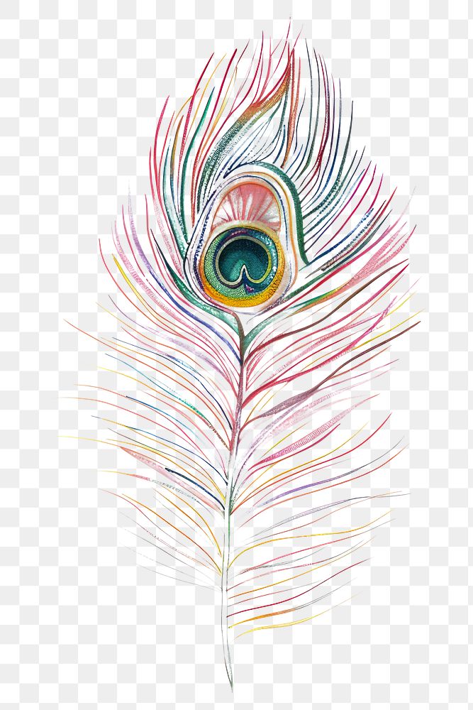 PNG Illustration peacock feather art.