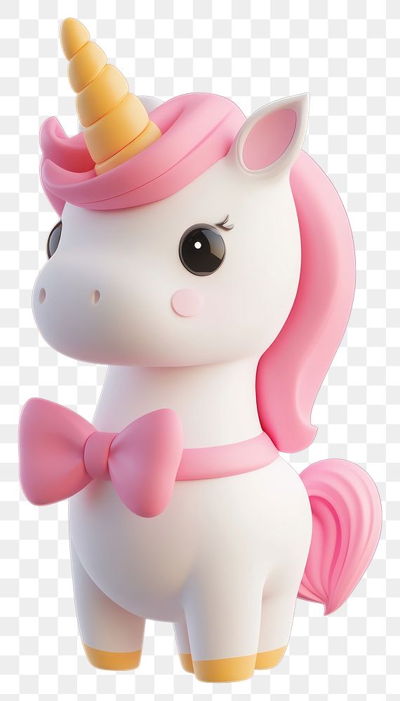 PNG 3d coquette unicorn illustration cute pink.