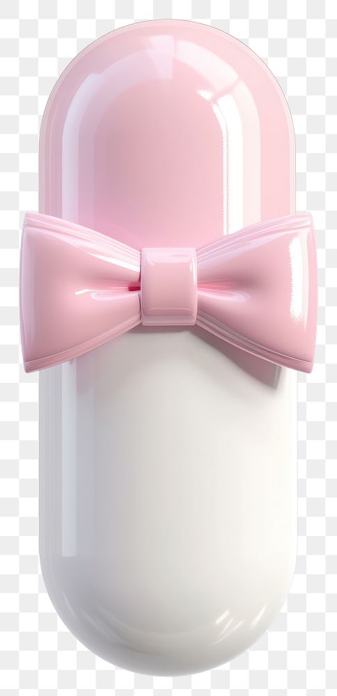 PNG 3d coquette capsule pill pink tie bow.