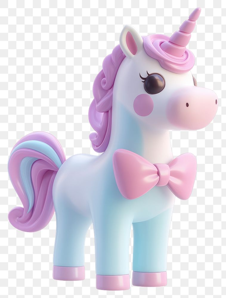 PNG 3d coquette unicorn illustration pastel cute.