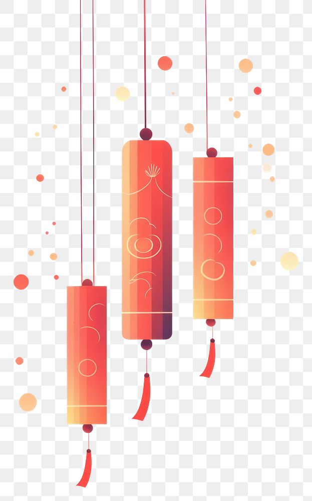 PNG Firecrackers illustration minimalist chinese.