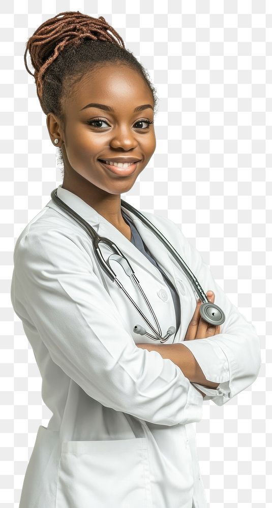 PNG Young Doctor stethoscope confident smiling.