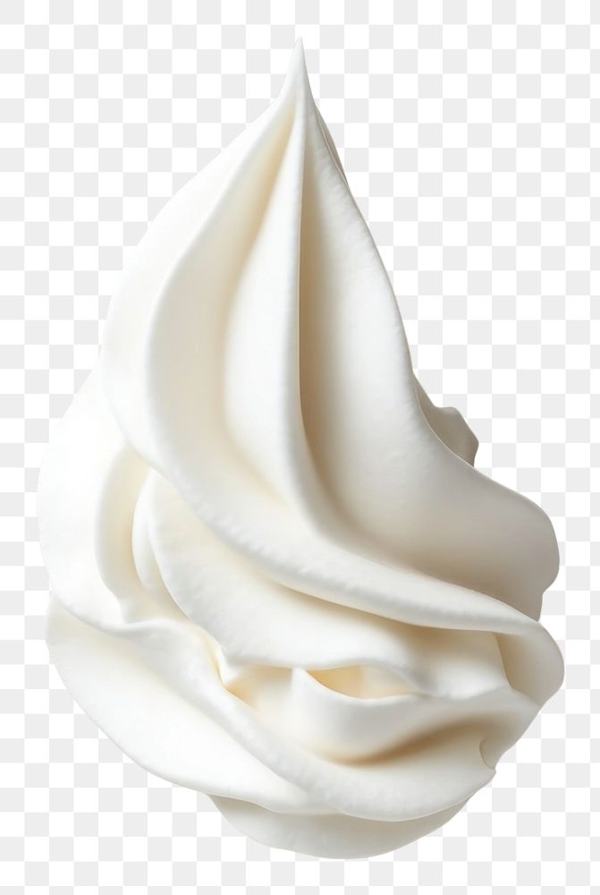 PNG Whipped cream dessert white minimalist.