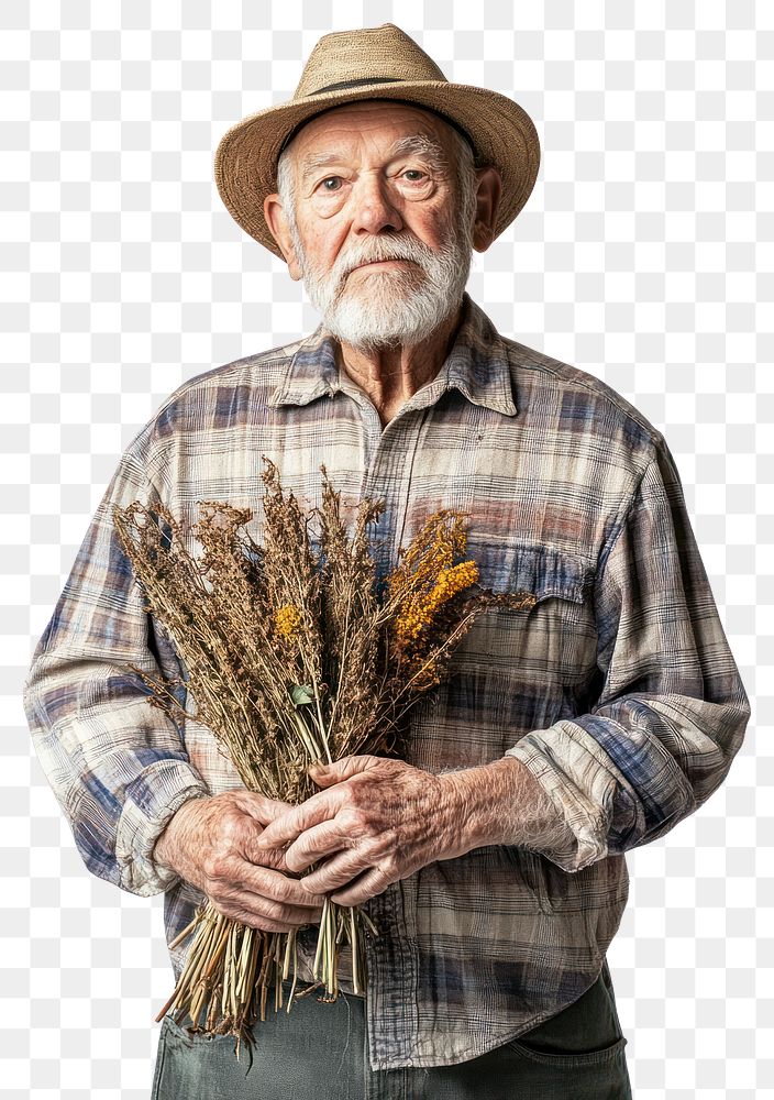 PNG Senior Farmer hat elderly senior.