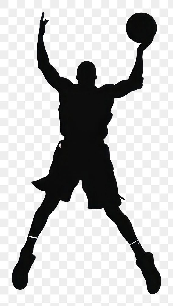 PNG Silhouette of basketball player sports illustration handball.