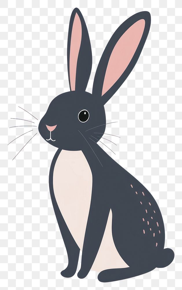 PNG Rabbit illustration minimalist animal.