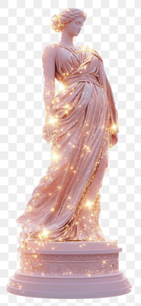 PNG Sparkle greek statue sculpture light art.