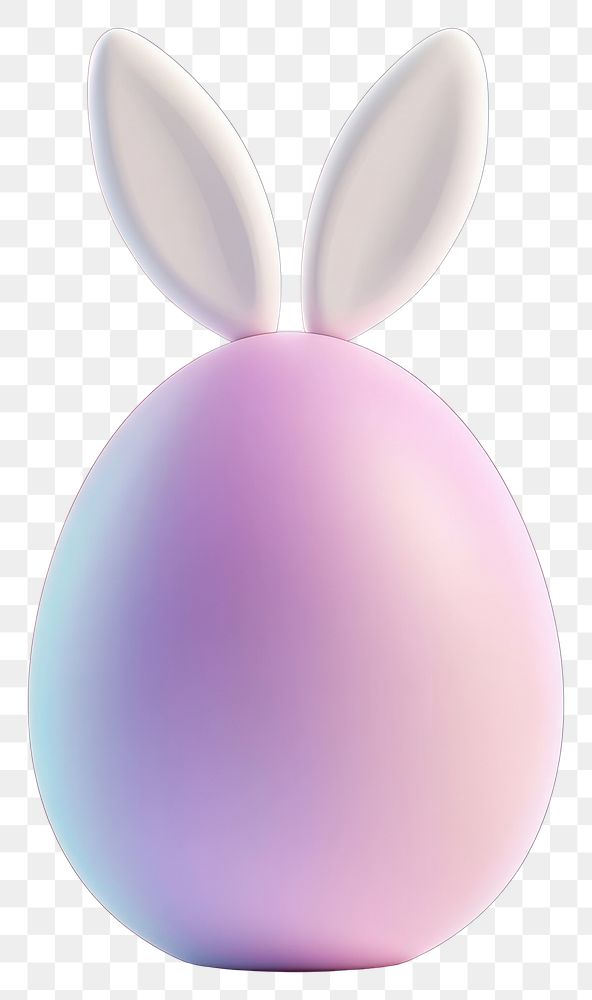 PNG 3d easter egg pastel colors bunny.