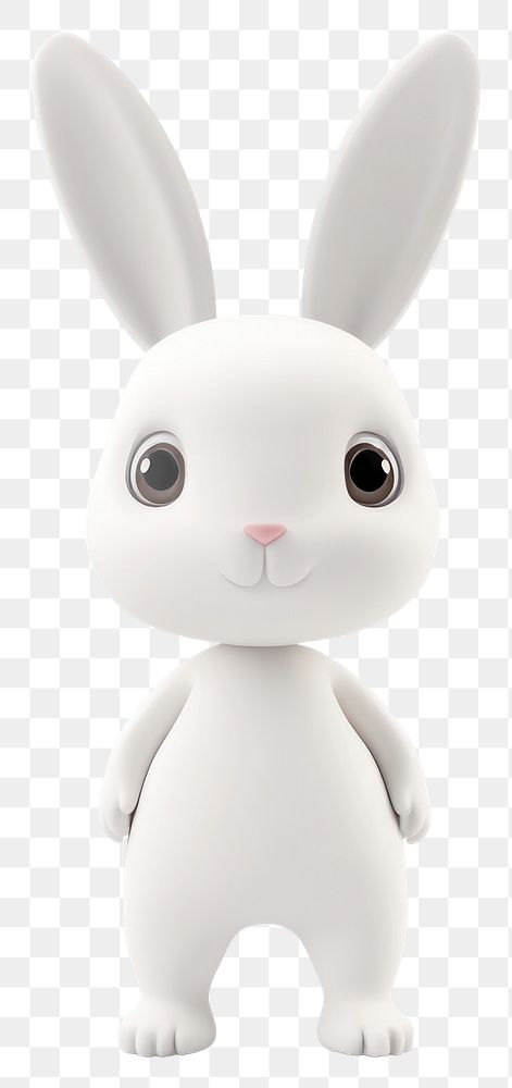 PNG White bunny illustration cartoon animal.