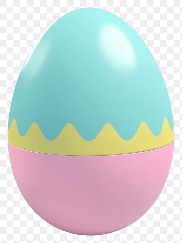 PNG Soft turquoise and soft pink yellow egg illustration vibrant easter.