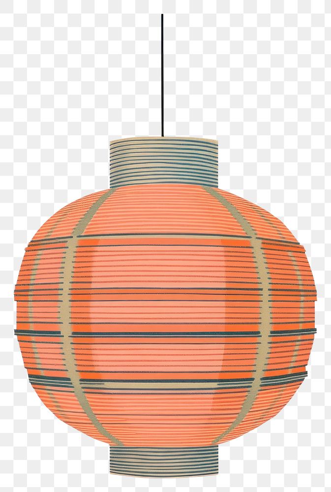 PNG Red-gold chinese lantern traditional round illustration.