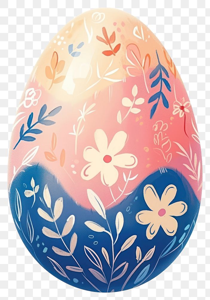 PNG Cute egg easter pastel colors.