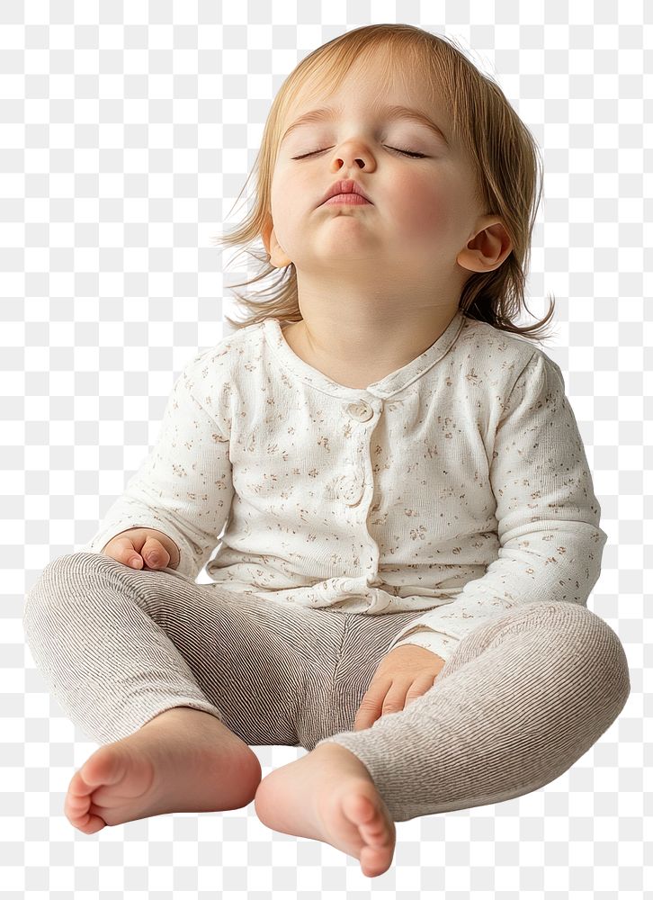 PNG Sleepy caucasian girl toddler sitting photo photography.