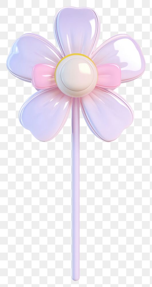 PNG 3d coquette daisy white pink toy.