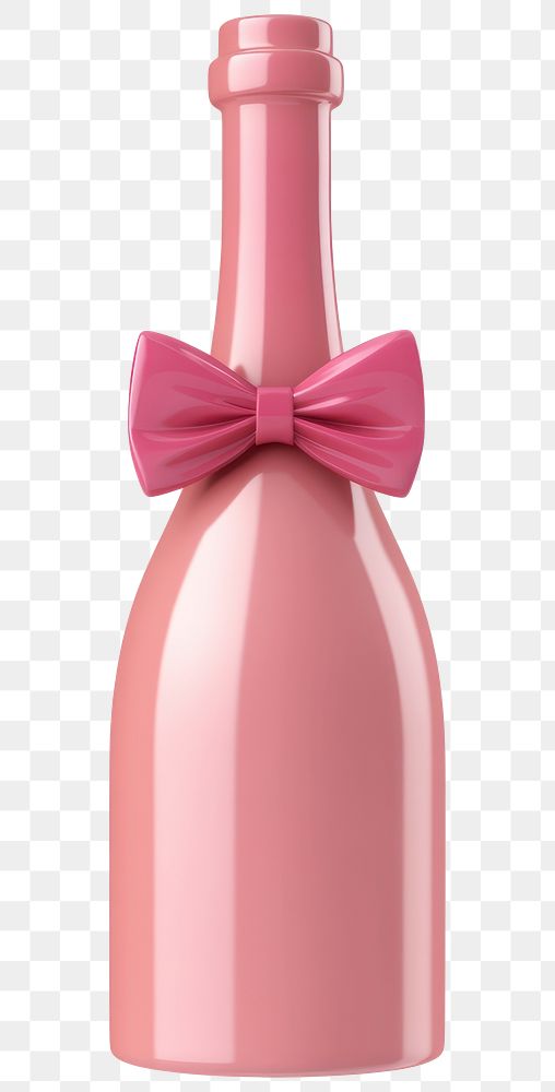 PNG Coquette wine tie bottle pink.