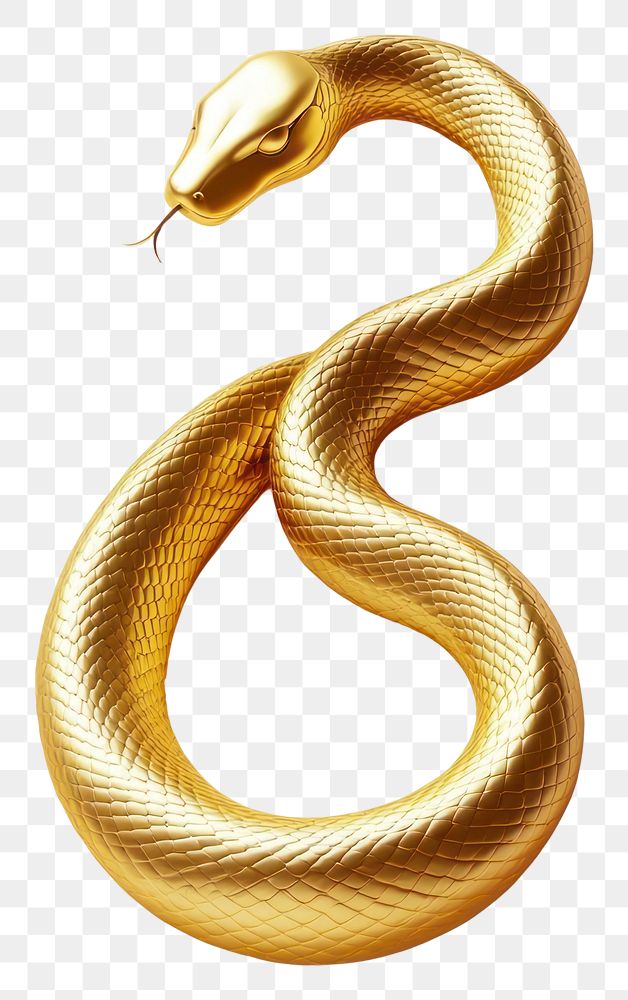 PNG Gold snake gold illustration reptile.