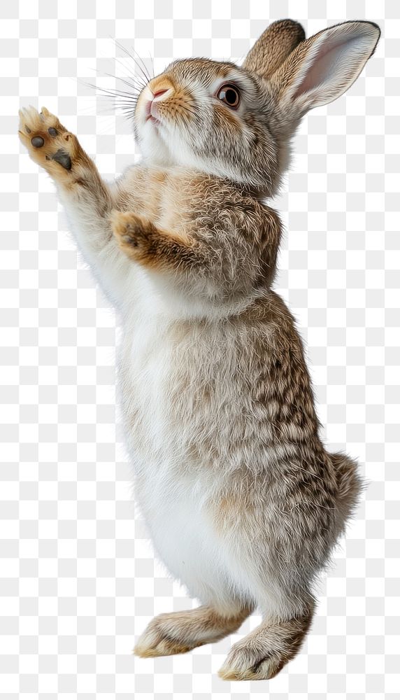 PNG Brown rabbit standing up photography adorable animal.