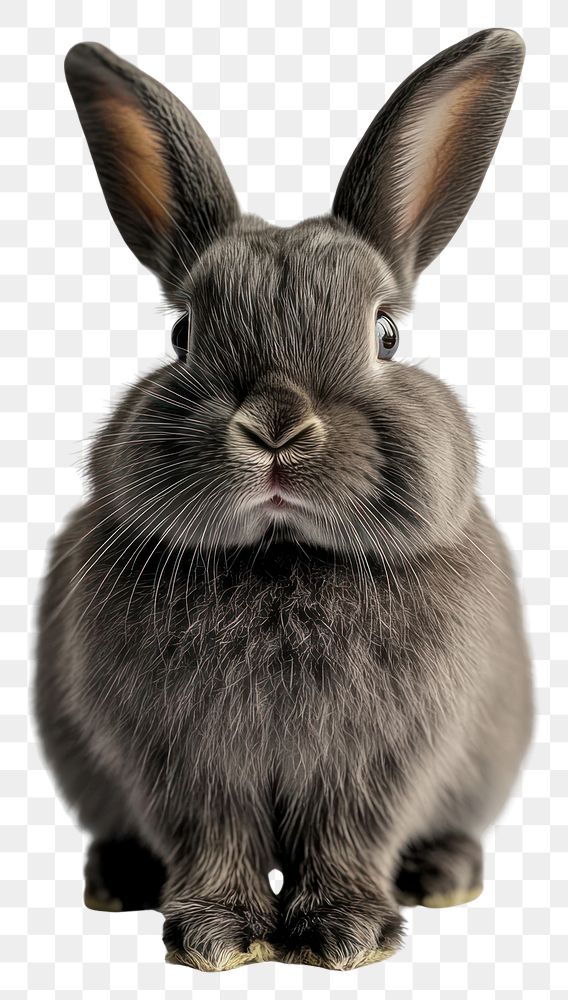 PNG Cute dark grey rabbit | Free PNG - rawpixel
