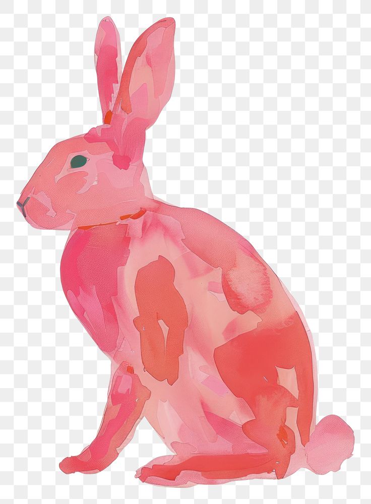 PNG Cute rabbit illustration animal bunny watercolor.