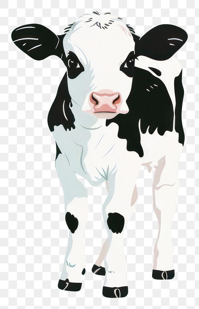 PNG Cow animal illustration background.