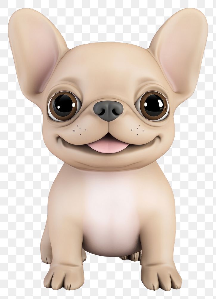 PNG Baby cute French Bulldog bulldog illustration cartoon.