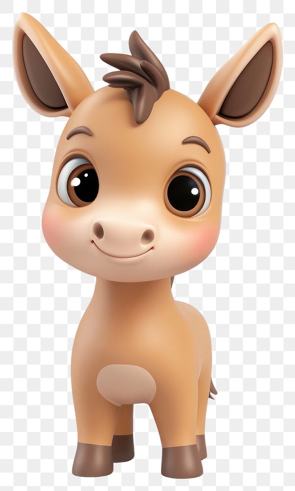 PNG Baby donkey illustration character cartoon.