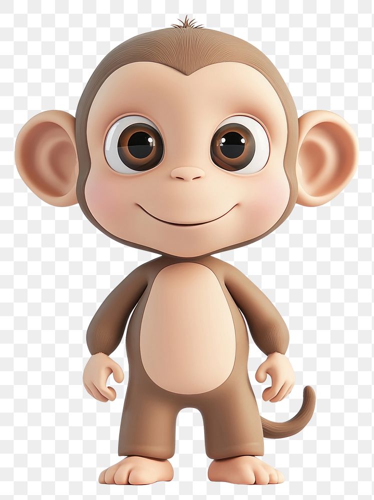 PNG Baby Monkey illustration character cartoon.