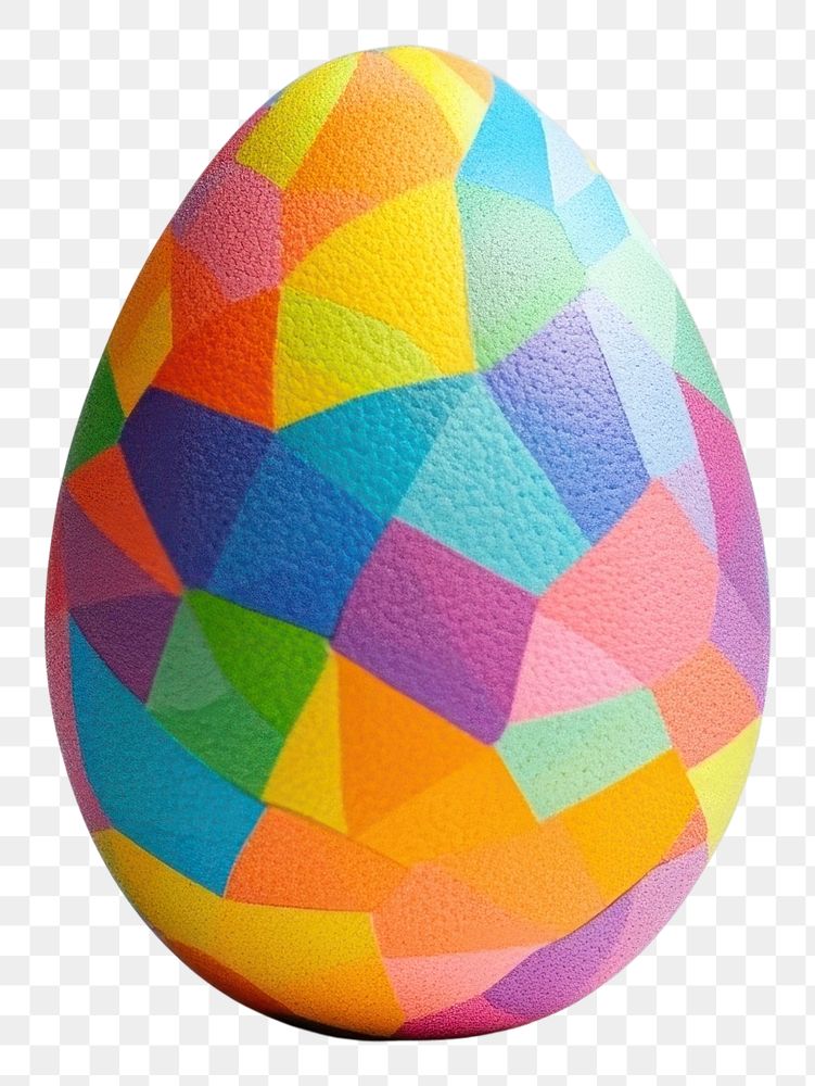 PNG Easter egg colorful pattern illustration.