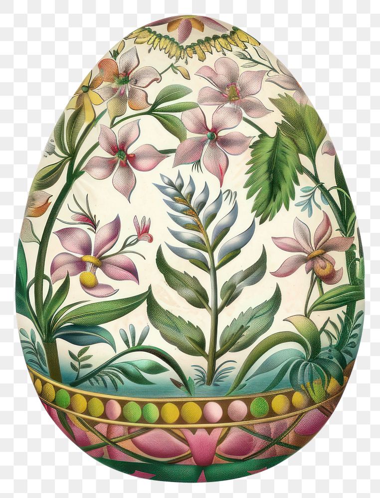 PNG Easter egg traditional celebration decorative.