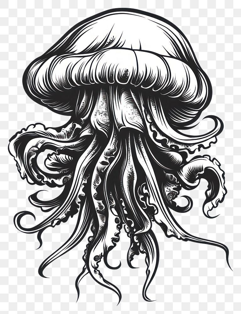 PNG Jelly fish art illustration jellyfish.