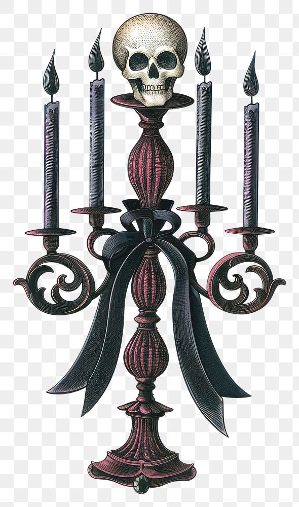 PNG Gothic wedding candelabra vintage candle gothic.