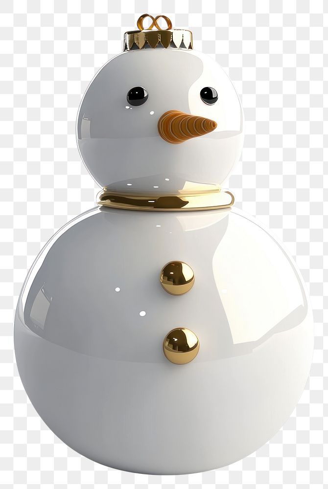 PNG Snowman decoration winter white.